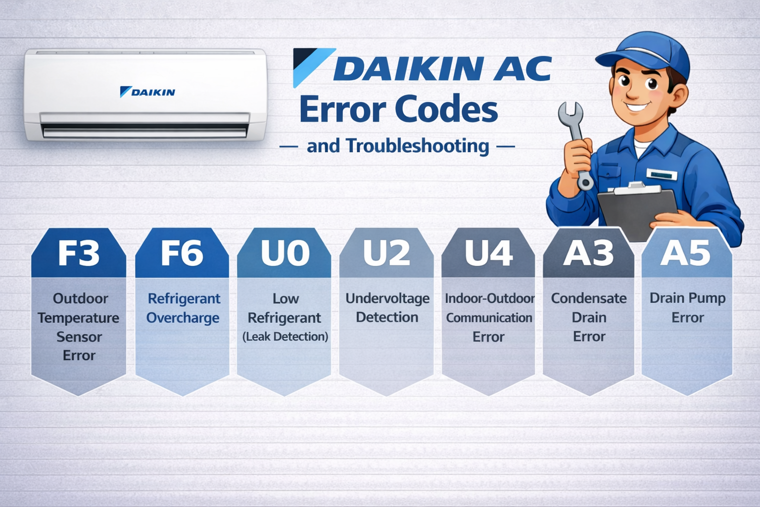 Daikin AC Error Codes List