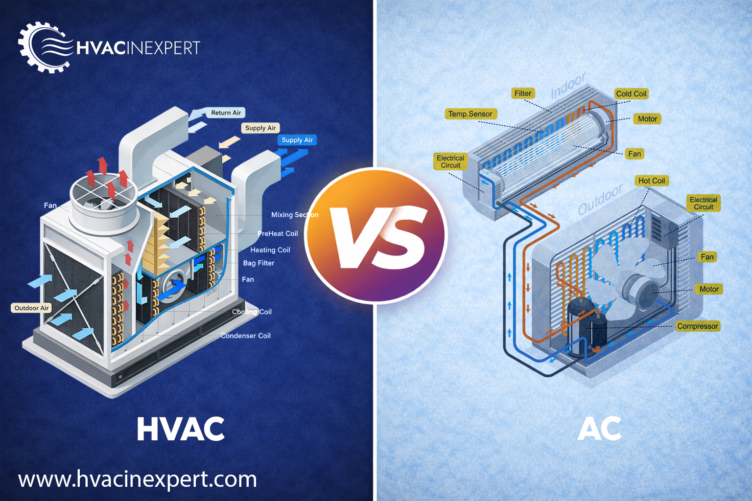 AC vs HVAC