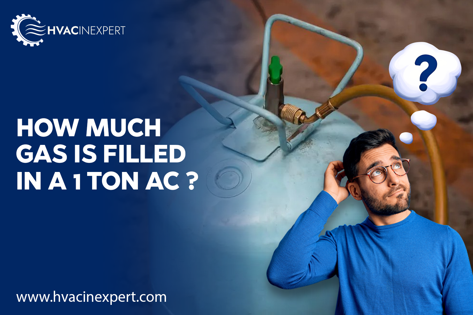 How Much Gas Is Filled in a 1 Ton AC?