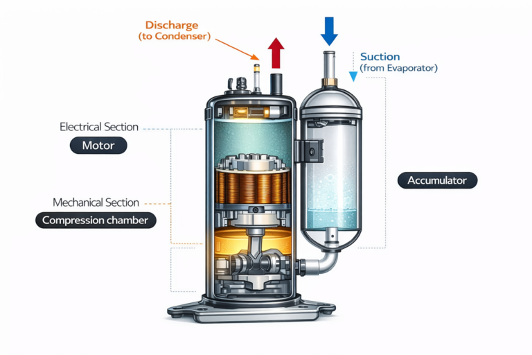 AC Compressor Working Explained: Types, Diagram, Function