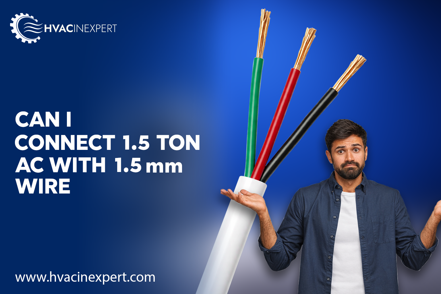 Can I Connect a 1.5 Ton AC with 1.5 mm Wire?