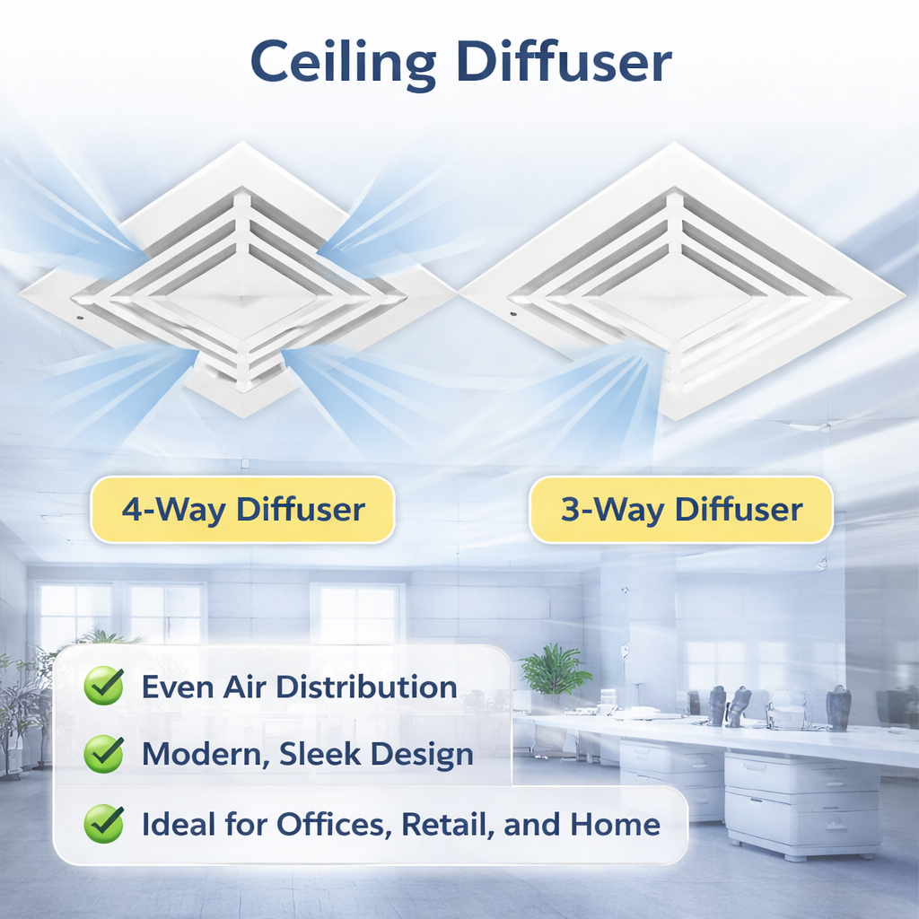 Ceiling Diffuser (4-Way / 3-Way)