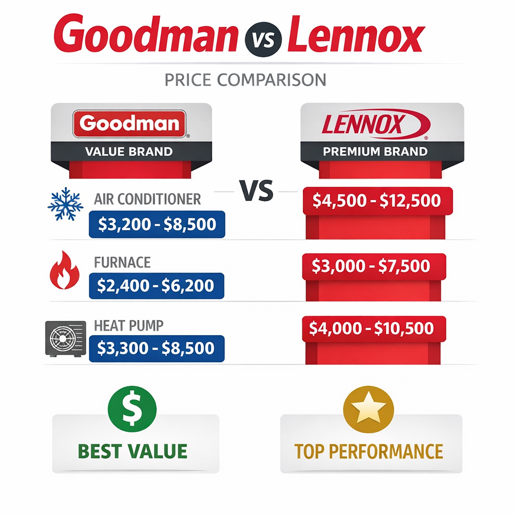 Goodman vs. Lennox HVAC Brand