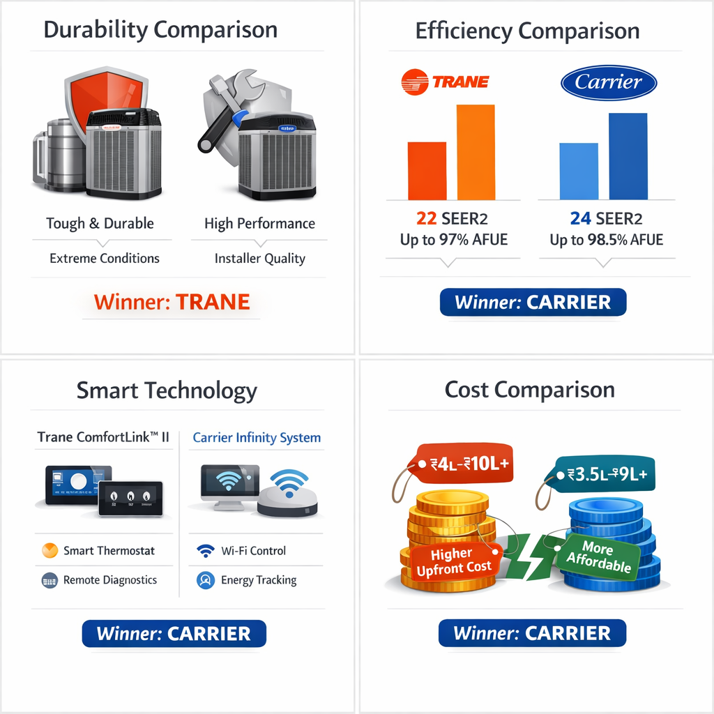 Trane vs. Carrier HVAC Brand